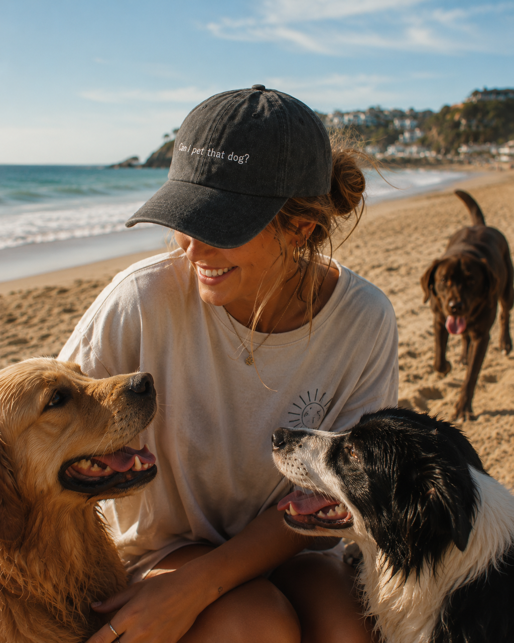 "Can I pet that dog? " Cap