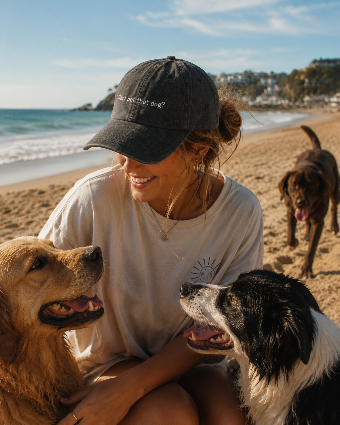"Can I pet that dog? " Cap